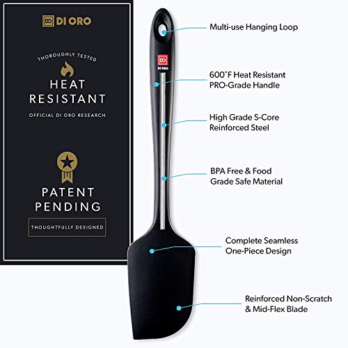 DI ORO Seamless Series 3 Piece Spatula Set DI ORO Seamless Series 3 Piece Spatula Set